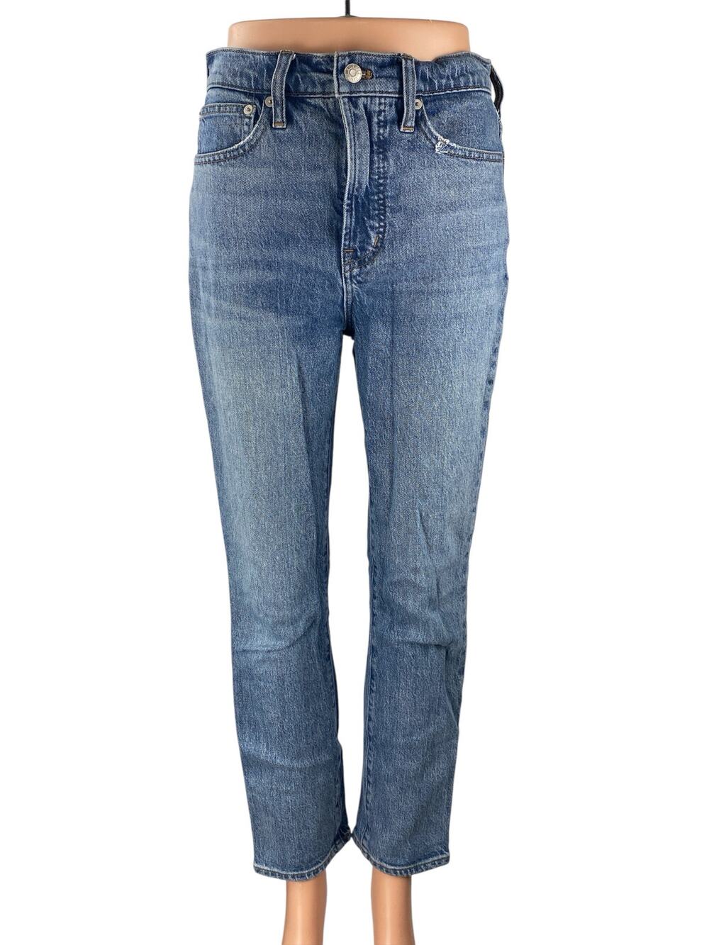 Madewell The Perfect Vintage Women's Blue Straight High Rise Denim Jeans Size 25